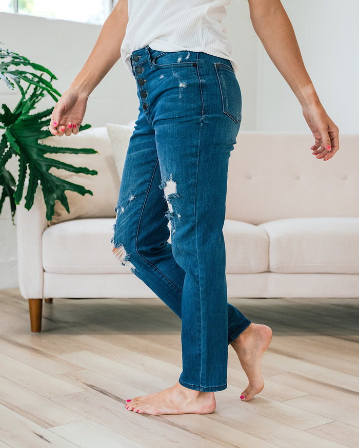 Judy Blue Darby Button Up Boyfriend Jeans FINAL SALE Judy Blue