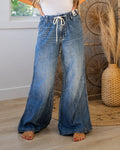 Judy Blue Open Up Elastic Waist Palazzo Jeans Judy Blue