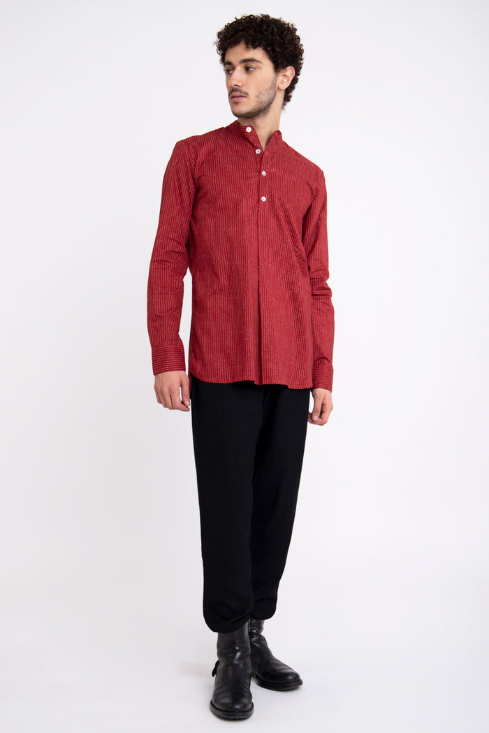 Kabir Cotton Red Shirt