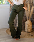 KanCan Ariana Flare Jeans - Olive FINAL SALE KanCan