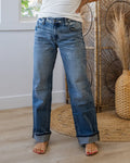 KanCan Janie Roll Hem Straight Jeans KanCan
