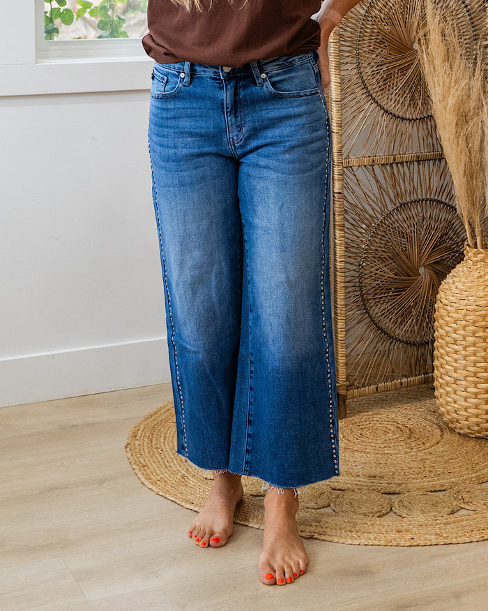 KanCan Raelynn Studded Wide Leg Jeans FINAL SALE KanCan
