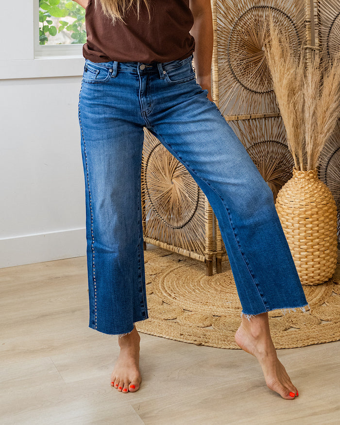KanCan Raelynn Studded Wide Leg Jeans FINAL SALE KanCan