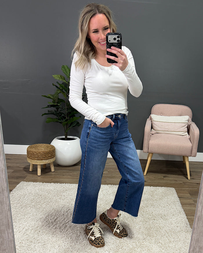 KanCan Raelynn Studded Wide Leg Jeans FINAL SALE KanCan