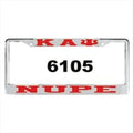 Kappa Nupe Auto Frame Silver/Red