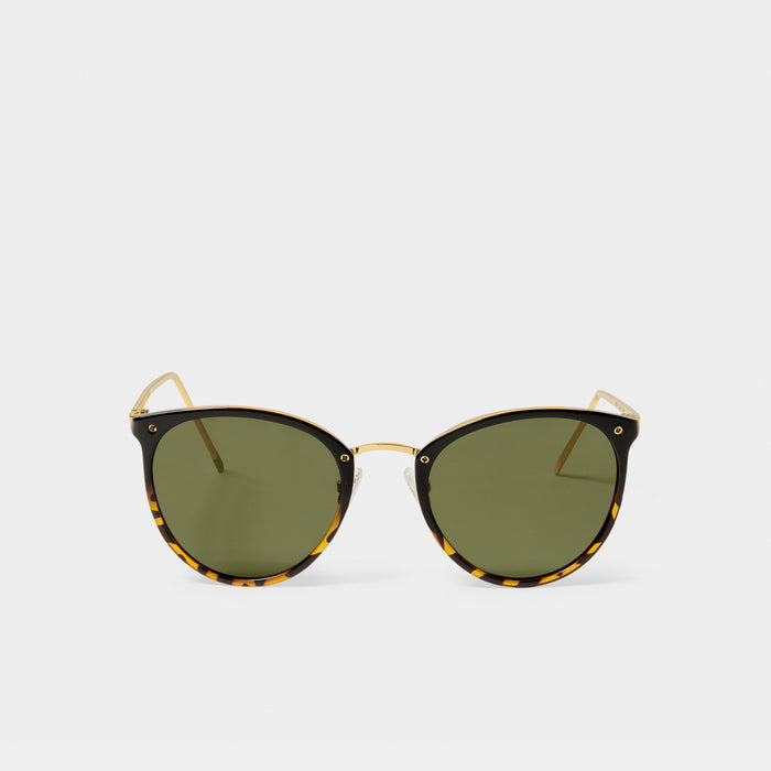 Katie Loxton Santorini Sunglasses In Gradient Black Tortoise