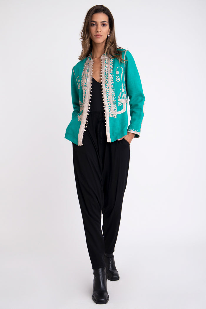 Kawas Silk Aqua Jacket