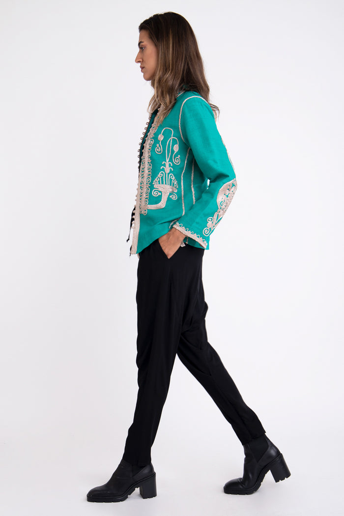 Kawas Silk Aqua Jacket