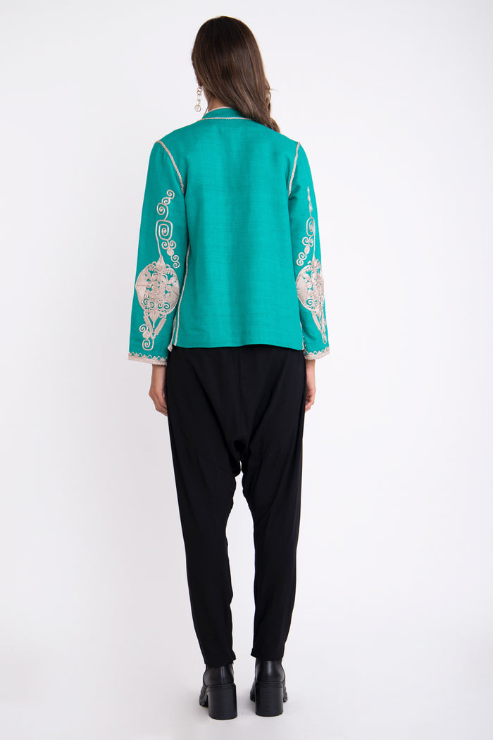 Kawas Silk Aqua Jacket