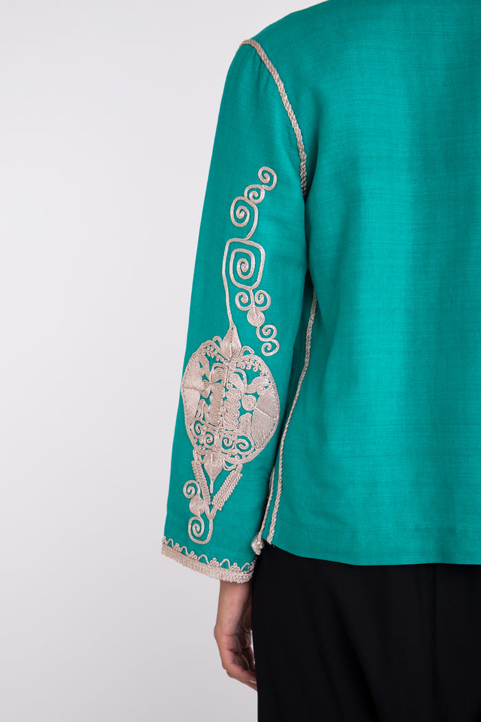 Kawas Silk Aqua Jacket