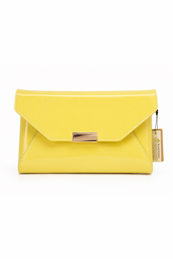 Kennedy - Flat Front Flap Patent Leather Clutch Purse