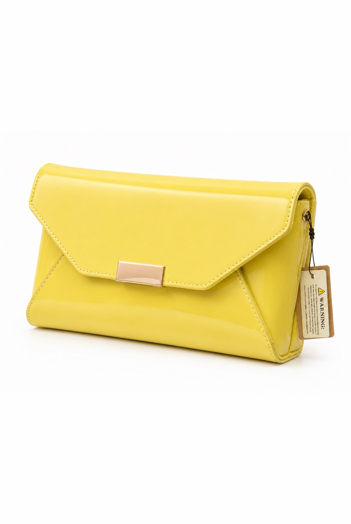 Kennedy - Flat Front Flap Patent Leather Clutch Purse