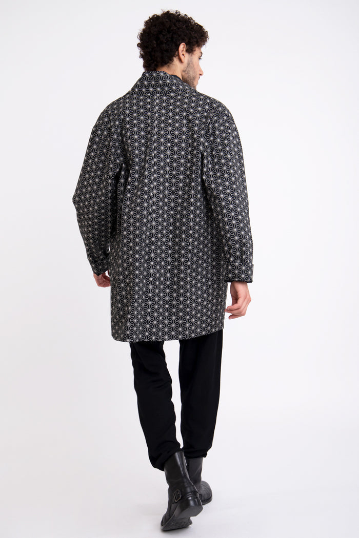 Khaled Cotton Geometric Black Jacket