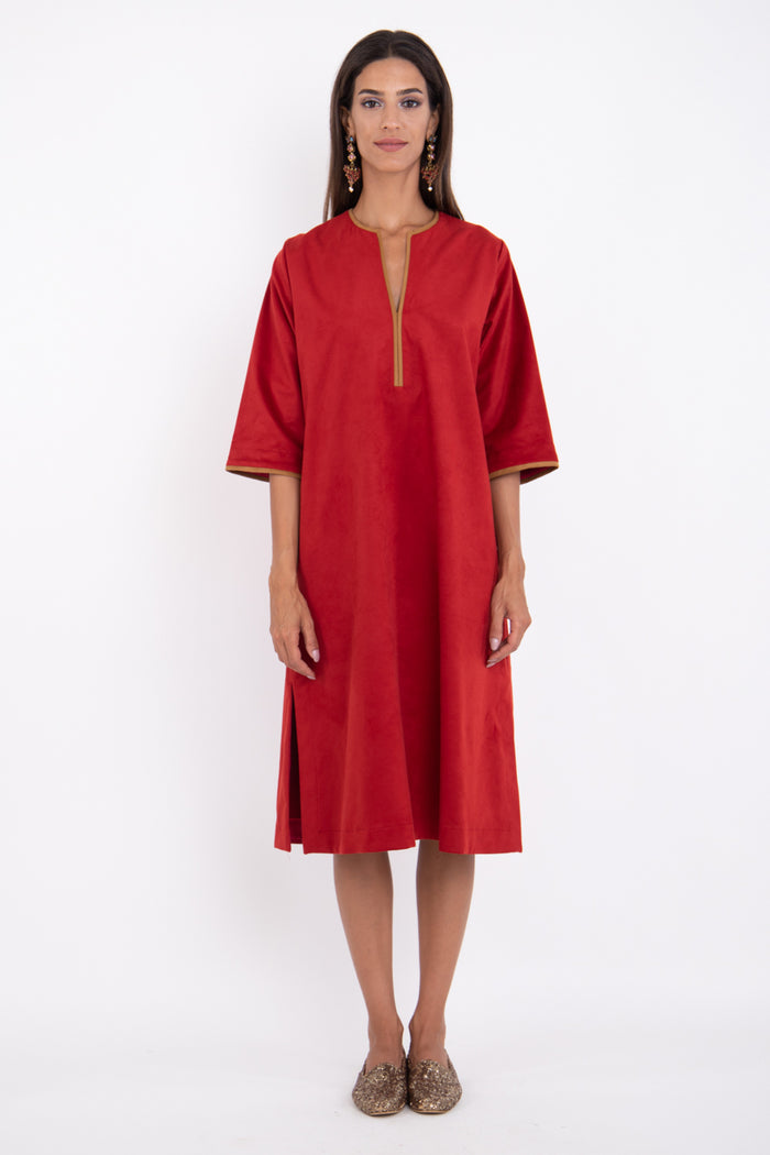 Khamsin Cotton Suede Dress