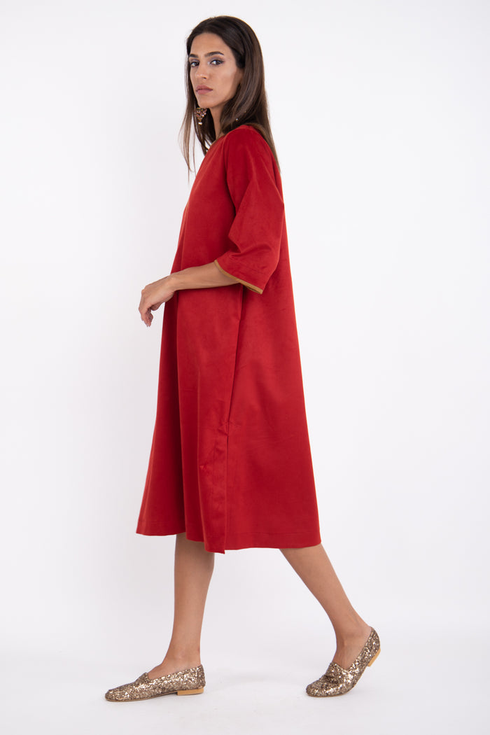 Khamsin Cotton Suede Dress