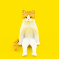KItan Club Sitting Yellow Cat Kitten Animal PVC Mini Figurine Figure model (large size H6cm)