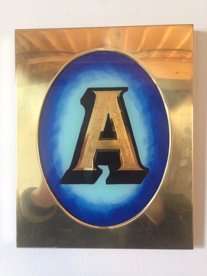 Kurt McRobert: 'Letter A' Glass Gild