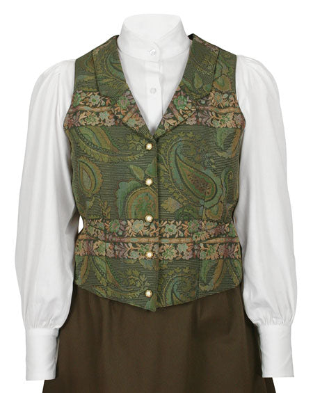 Cypress Vest - Olive Paisley