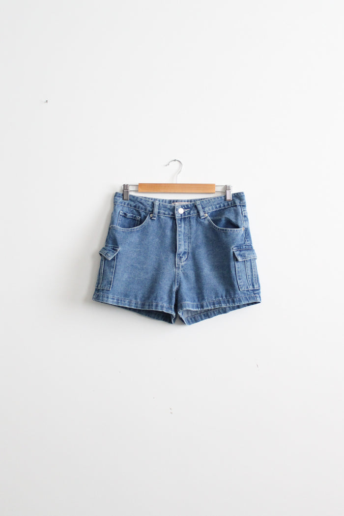 lakeside denim cargo shorts