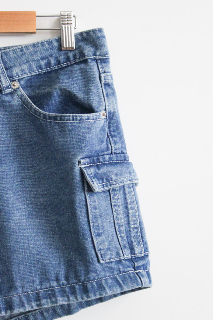 lakeside denim cargo shorts