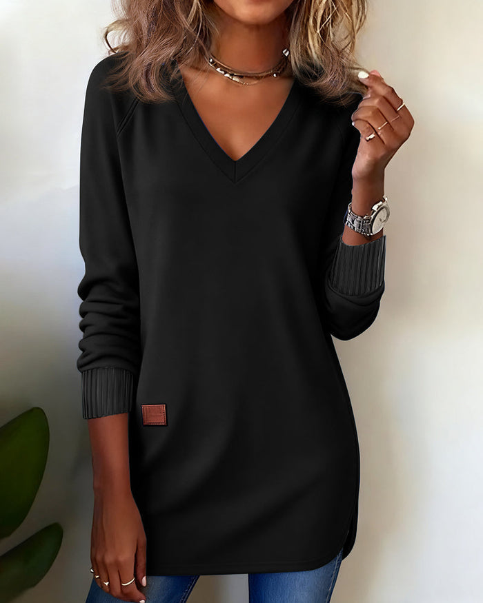 Laluna® | Fashionable Sweatshirt with V-Neck