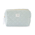 Large Cosmetic Pouch - Blue Stripe