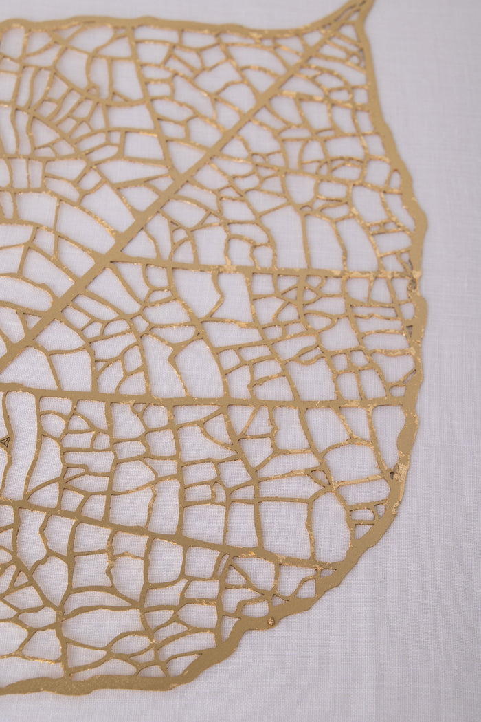 Leaf Placemat with Gold Leaf