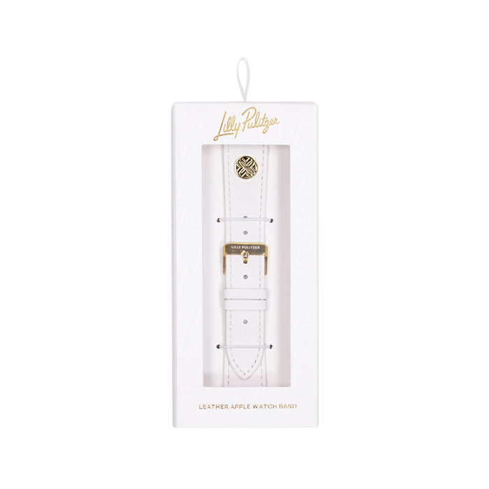 Leather Apple Watch Band Resort White