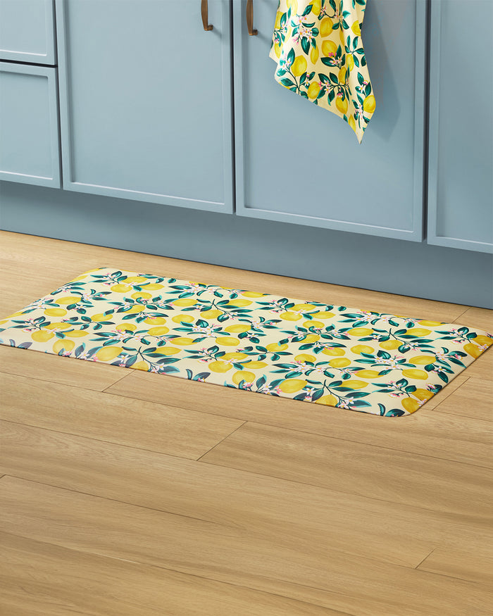 Lemon Blossom Kitchen Mat