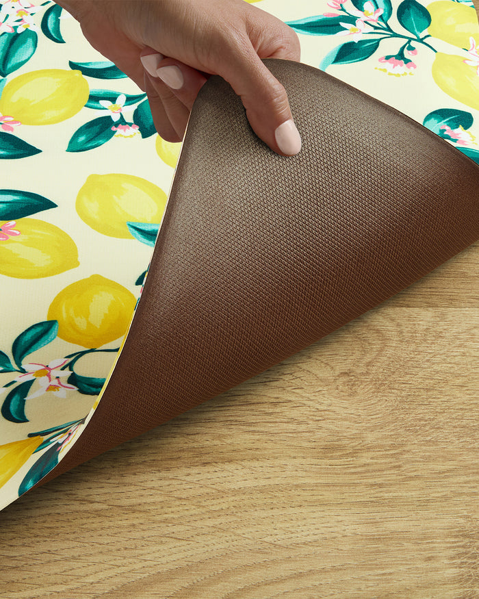 Lemon Blossom Kitchen Mat