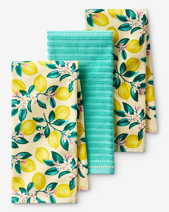 Lemon Blossom Kitchen Towel Set