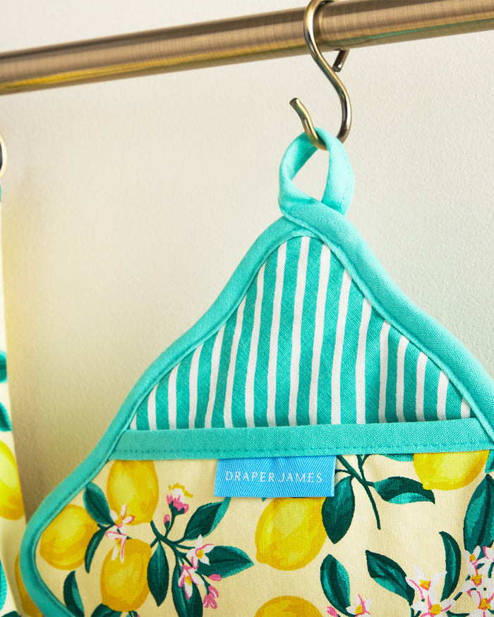 Lemon Blossom Pot Holder Set
