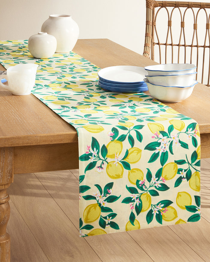 Lemon Blossom Reversible Table Runner