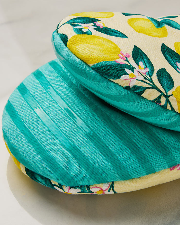 Lemon Blossom Silicone Mini Mitt Set
