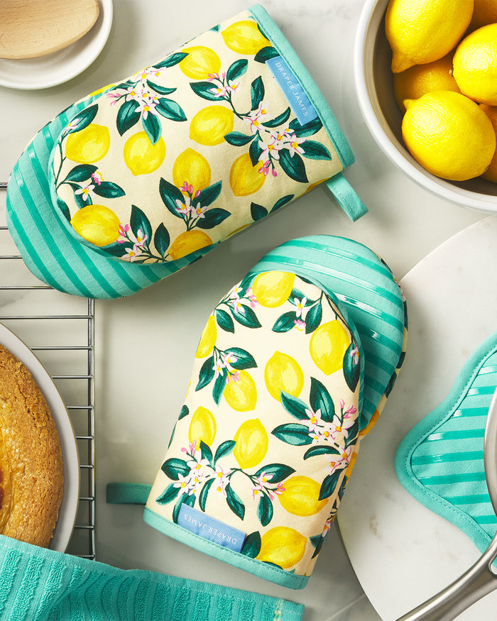 Lemon Blossom Silicone Mini Mitt Set