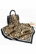 Leopard Silky Square Bandana Scarf