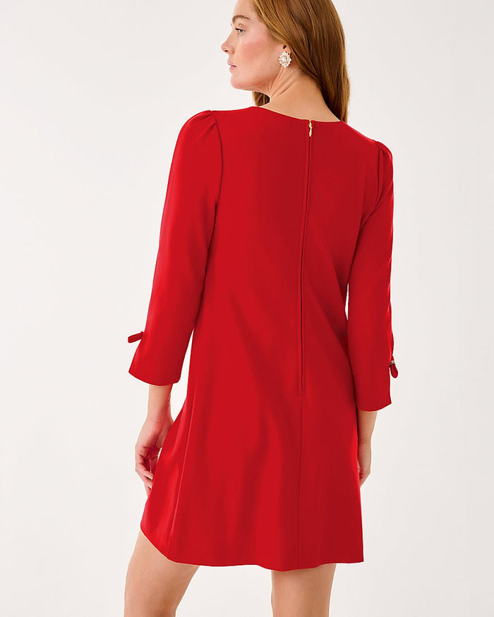 Leyland Shift Dress - Cranberry Red