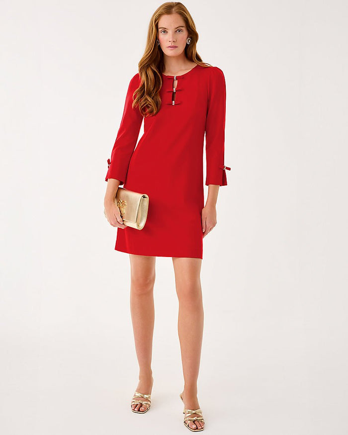 Leyland Shift Dress - Cranberry Red