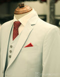 Light Grey 3-Piece Notch Lapel Suit