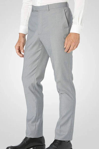 Light Grey 3 Piece Slim Fit Suit with Vest