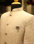 Light Purple Jacquard Jodhpuri Suit