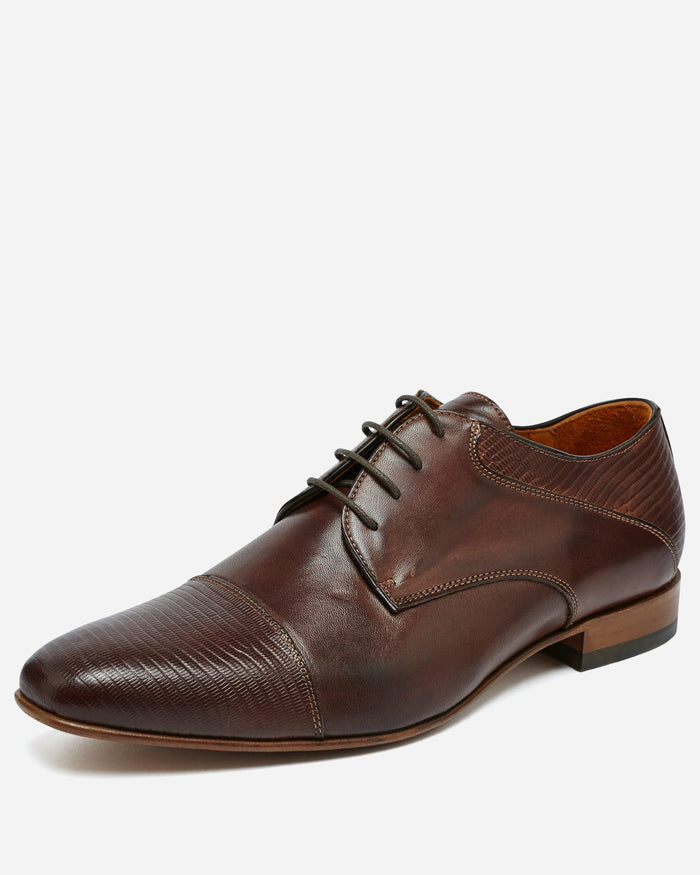 I Maschi Lizard Brown Lace Up - Men's Shoes at Menzclub