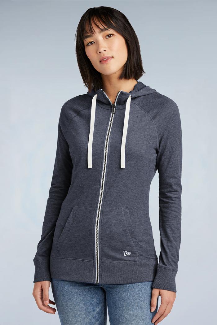 LNEA122 New Era® Women's Sueded Cotton Blend Full-Zip Hoodie