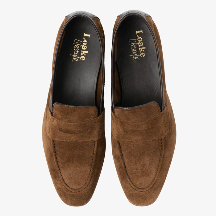 Loake - Darwin Loafers in Tan Suede - Nigel Clare