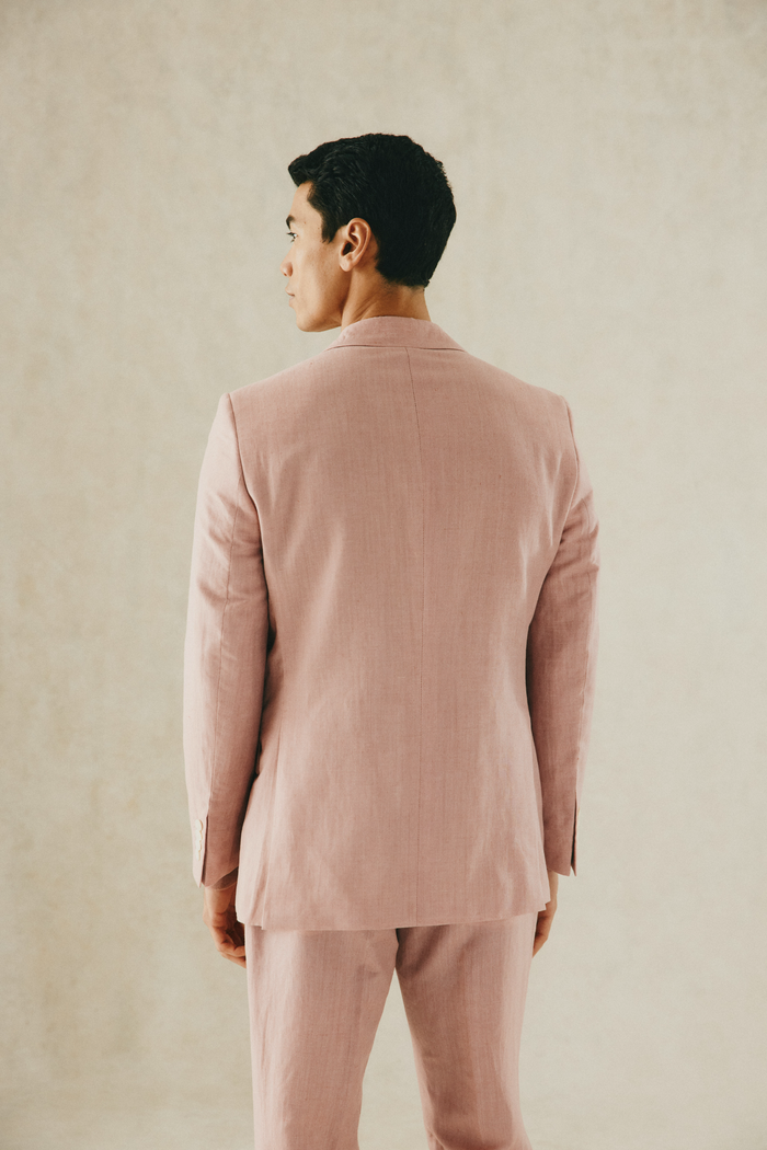 Lockyer Wool Linen Suit Jacket Pink