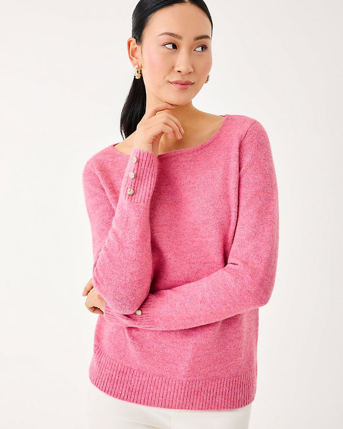 Lilly Pulitzer - Lola Sequin Sweater - Confetti Pink Metallic
