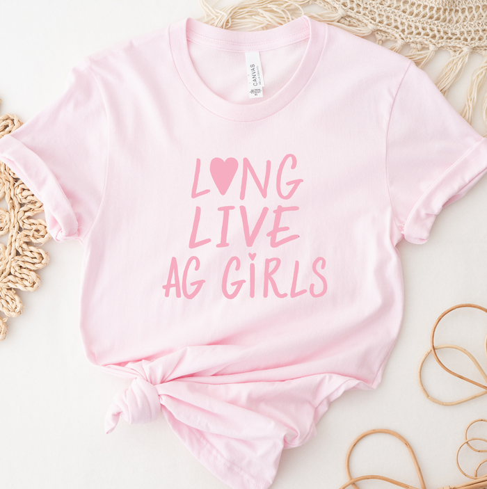 Long Live Ag Girls Pink- Bella Canvas T-Shirt