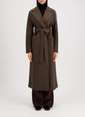 Long Maxi Coat Donegal - Dark Brown