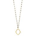 Long Stone Medallion Necklace