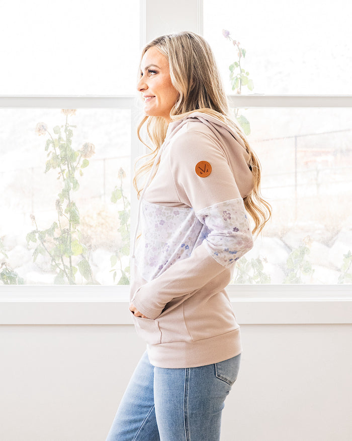 Lori Color Block Full Zip Hoodie - Spring Meadows Neutral Mix FINAL SALE Michelle Mae